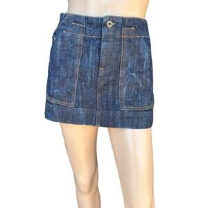 New Citizens of Humanity by Jerome Dahan Dark Wash Jean Denim Mini Skirt Size 24